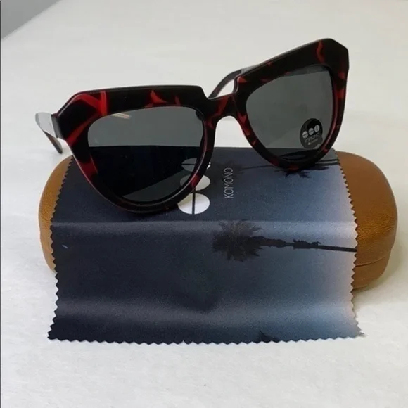 KOMONO Stella Tortoise/Silver Sunglasses NEW - Picture 6 of 15